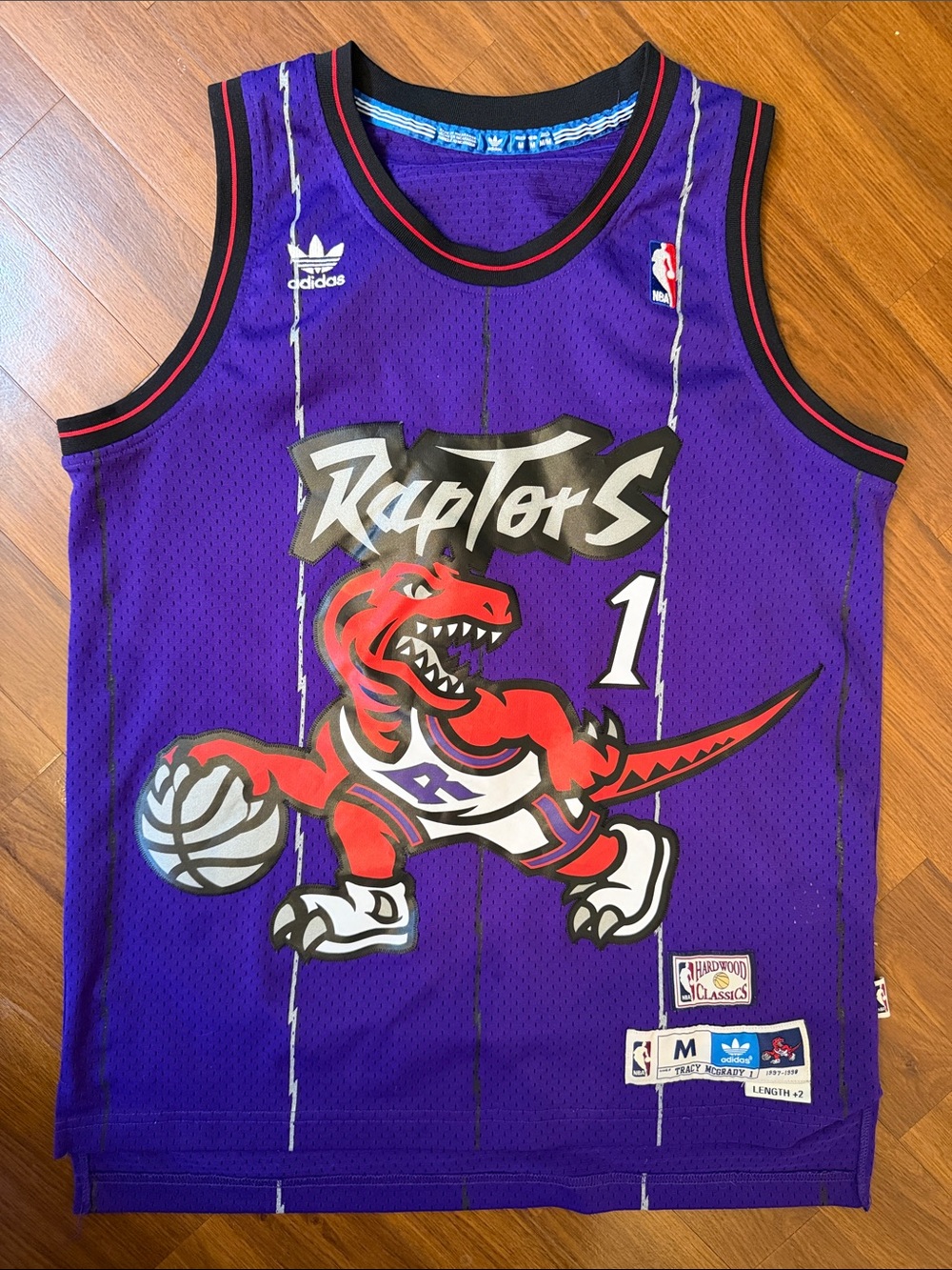 Adidas Raptors Hardwood Classics Jersey 1 McGrady Sz M